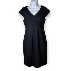 Banana Republic Black Wool Sheath  Stretch Dress